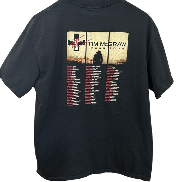 Vintage Tim McGraw Cinder Block 2006 Tour T-Shirt Size Large - Picture 2 of 6